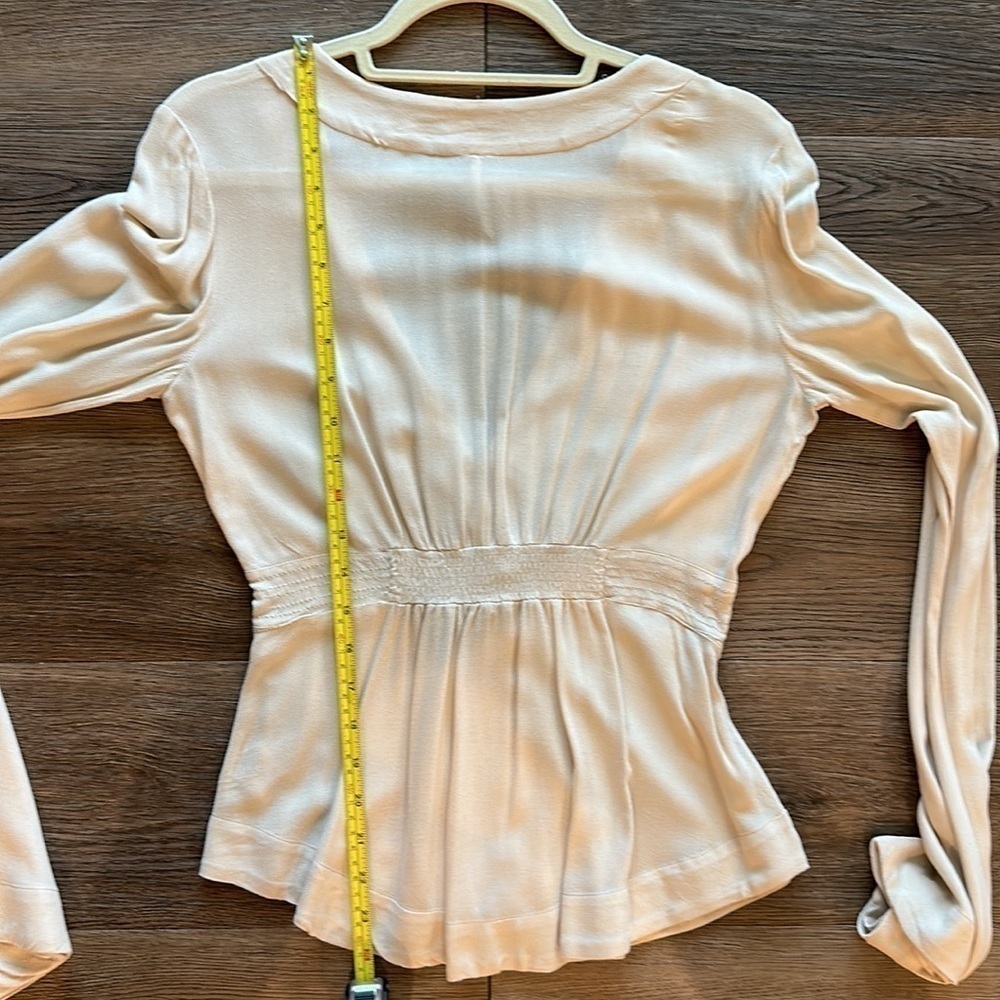 Free People Women Blouse Cream XS - Picture 8 of 9
